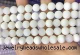 COP1772 15.5 inches 8mm round white opal gemstone beads