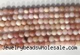 COP1796 15.5 inches 6mm round pink opal gemstone beads