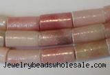 COP180 15.5 inches 8*16mm tube pink opal gemstone beads wholesale