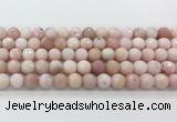 COP1850 15.5 inches 10mm faceted round pink opal gemstone beads wholesale