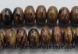 COP203 15.5 inches 8*14mm rondelle natural brown opal gemstone beads