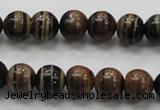 COP221 15.5 inches 10mm round natural brown opal gemstone beads