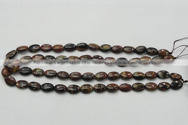 COP231 15.5 inches 10*14mm oval natural brown opal gemstone beads