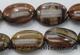 COP233 15.5 inches 18*25mm oval natural brown opal gemstone beads