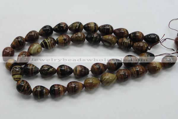 COP239 15.5 inches 15*20mm teardrop natural brown opal gemstone beads