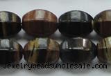 COP240 15.5 inches 13*18mm faceted rice natural brown opal gemstone beads