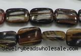 COP249 15.5 inches 12*16mm rectangle natural brown opal gemstone beads