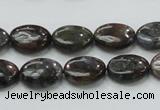 COP269 15.5 inches 10*14mm oval natural grey opal gemstone beads