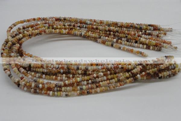 COP301 15.5 inches 2*4mm rondelle brandy opal gemstone beads wholesale