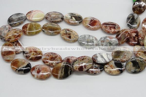 COP307 15.5 inches 22*30mm oval brandy opal gemstone beads wholesale