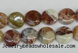 COP309 15.5 inches 12mm flat round brandy opal gemstone beads wholesale