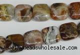 COP321 15.5 inches 12*12mm square brandy opal gemstone beads wholesale