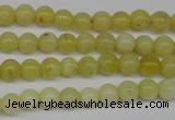 COP330 15.5 inches 4mm round yellow opal gemstone beads wholesale