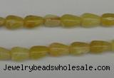 COP337 15.5 inches 6*9mm teardrop yellow opal gemstone beads