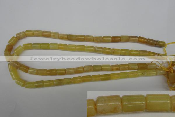 COP338 15.5 inches 8*11mm tube yellow opal gemstone beads