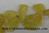 COP348 Top-drilled 7*8mm – 24*25mm freeform yellow opal gemstone beads