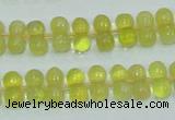 COP354 15.5 inches 6*12mm bone shape yellow opal gemstone beads