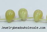 COP357 15.5 inches 13*18mm teardrop yellow opal gemstone beads