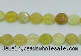 COP358 15.5 inches 8mm coin yellow opal gemstone beads wholesale