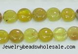 COP359 15.5 inches 10mm coin yellow opal gemstone beads wholesale