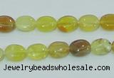 COP360 15.5 inches 8*10mm oval yellow opal gemstone beads wholesale