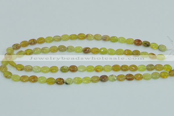 COP360 15.5 inches 8*10mm oval yellow opal gemstone beads wholesale