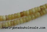 COP370 15.5 inches 4*6mm rondelle yellow opal gemstone beads