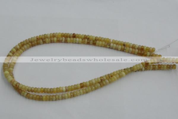 COP370 15.5 inches 4*6mm rondelle yellow opal gemstone beads