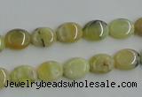 COP375 15.5 inches 8*10mm oval yellow opal gemstone beads wholesale