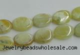 COP376 15.5 inches 10*14mm oval yellow opal gemstone beads wholesale