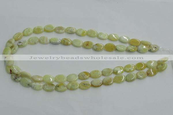 COP376 15.5 inches 10*14mm oval yellow opal gemstone beads wholesale