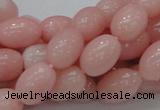 COP409 15.5 inches 10*14mm rice Chinese pink opal gemstone beads