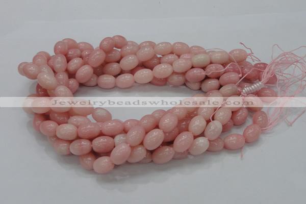 COP409 15.5 inches 10*14mm rice Chinese pink opal gemstone beads