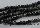 COP451 15.5 inches 4mm round natural grey opal gemstone beads