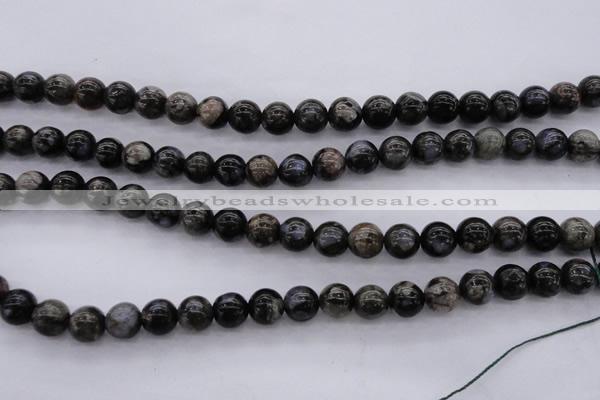 COP453 15.5 inches 8mm round natural grey opal gemstone beads