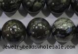 COP458 15.5 inches 18mm round natural grey opal gemstone beads