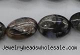 COP496 15.5 inches 10*14mm oval natural grey opal gemstone beads