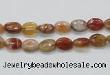 COP500 15.5 inches 6*8mm oval natural red opal gemstone beads