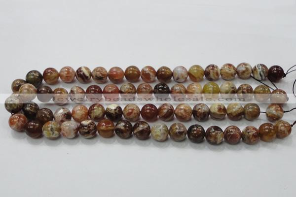 COP503 15.5 inches 12mm round natural red opal gemstone beads