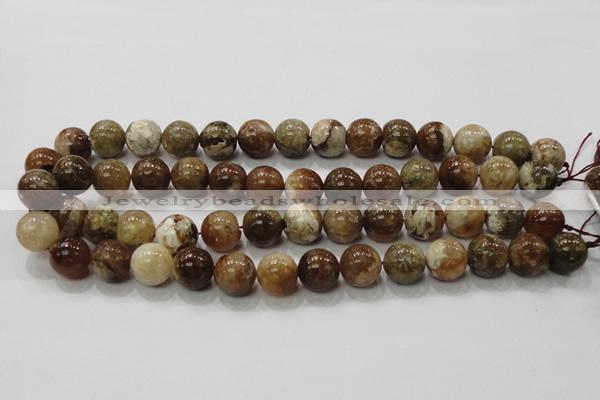 COP504 15.5 inches 14mm round natural red opal gemstone beads