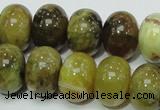 COP552 15.5 inches 15*20mm rondelle yellow & green natural opal beads