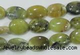 COP562 15.5 inches 10*14mm oval natural yellow & green opal beads