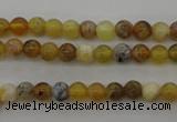 COP586 15.5 inches 4mm round natural yellow & green opal beads