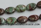 COP608 15.5 inches 10*14mm oval green opal gemstone beads wholesale