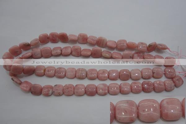 COP79 15.5 inches 12*12mm square natural pink opal gemstone beads