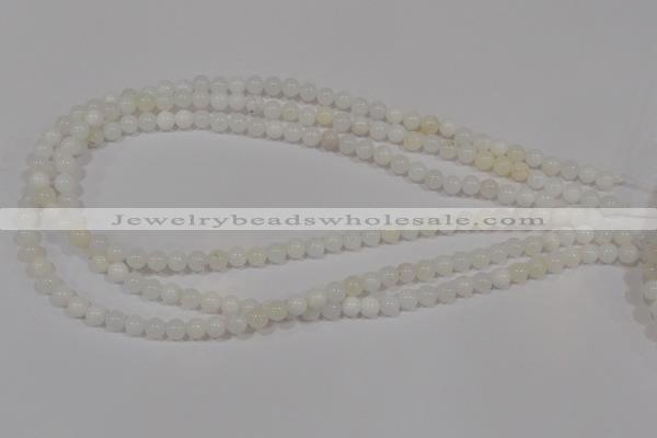 COP901 15.5 inches 8mm round natural white opal gemstone beads