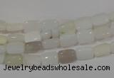 COP911 15.5 inches 6*8mm rectangle natural white opal gemstone beads