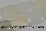 COP915 15.5 inches 15*20mm rectangle natural white opal gemstone beads