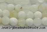 COP931 15.5 inches 6mm faceted round white opal gemstone beads