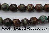 COP987 15.5 inches 10mm round green opal gemstone beads wholesale